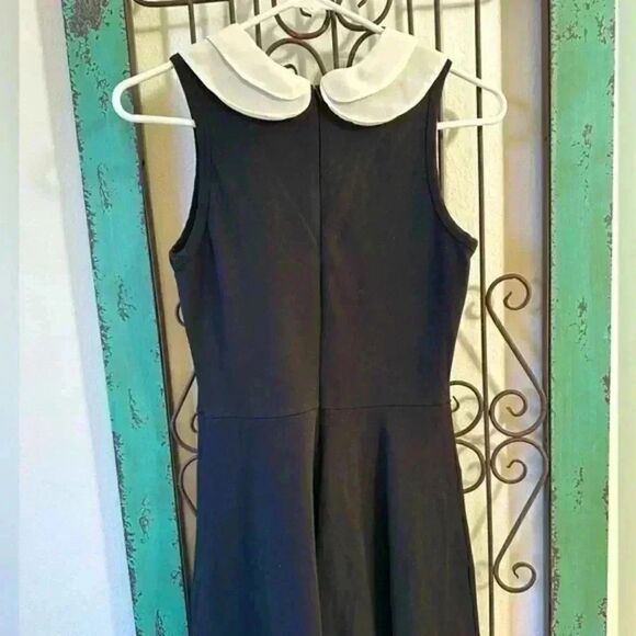 Simon’s Little BLACK dress Icone Chiffon Claudine collar. Size S/P - Picture 5 of 10